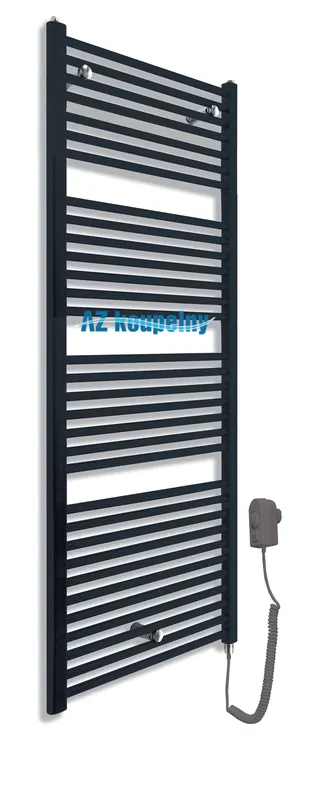 Finale Uitverkoop Elektrický topný žebřík Neriet Primo-N, 400 x 1732 mm černá matná, termostat RE šedý