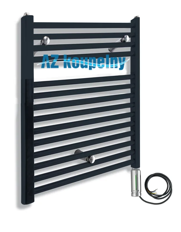 Elektrický topný žebřík Neriet PRIMO černá lesklá, s termostatem RC chrom, 500 x 764 mm Bestseller