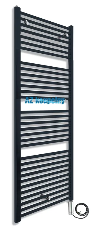 Elektrický radiátor do koupelny Neriet PRIMO černá matná 750 x 1732 mm, termostat RC chrom Snelle Levering