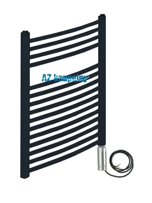Actieprijs Elektrický radiátor Neriet PRIMO RONDO matná černá, 400 x 764 mm, termostat RC chrom