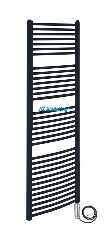 Finale Uitverkoop Elektrický radiátor Neriet PRIMO RONDO černá lesklá, termostat RC chrom, 600 x 1732 mm