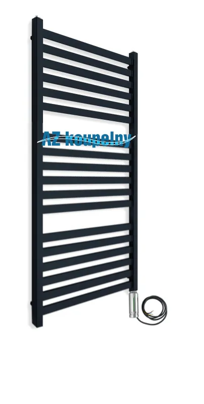 Seizoensaanbieding Elektrický topný radiátor Neriet Capri černá matná, termostat RC chrom, 600 x 1072 mm