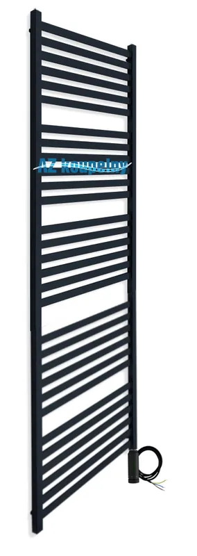 Elektrický topný žebřík Neriet Capri černá lesk, 600 x 1748 mm, termostat RC černá matná Uitverkoop