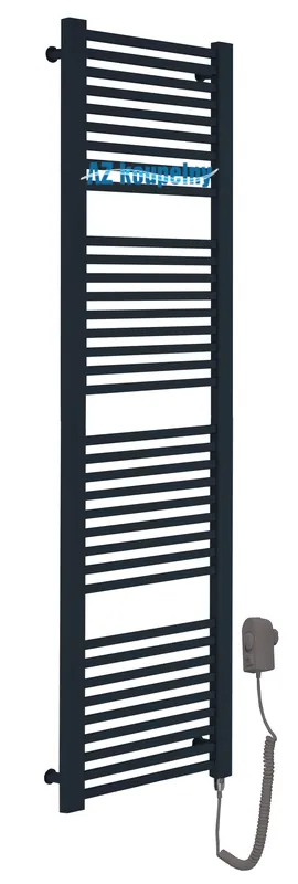 Betrouwbaar Elektrický topný žebřík Neriet Quadro Duo černý mat, 500 x 1700 mm, el. tyč EL.05RE šedá