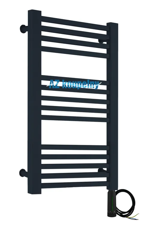 Weekendaanbieding Elektrický žebřík Neriet Quadro Duo černá lesklá, 600 x 740 mm, termostat RC černá matná