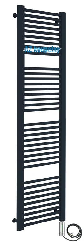 Goedkoop Elektrický radiátor Neriet Quadro Duo matný černý, 600 x 1700 mm, termostat RC chrom