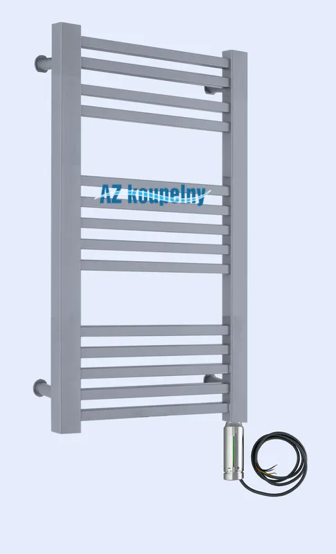 Koop Online Elektrický topný radiátor Neriet Quadro Duo světle šedá, 500 x 740 mm, termostat RC chrom