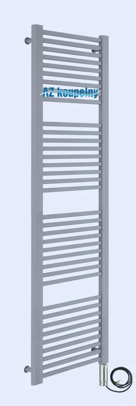 Koopje Elektrický koupelnový žebřík Neriet Quadro Duo šedá, 500 x 1700 mm, termostat RC chrom