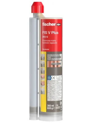 Chemická malta vinylesterová fischer FIS V Plus, 558762, dvoupístová, 2x směšovač, 360 ml. Actieprijs