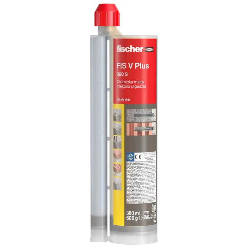 Chemická malta vinylesterová fischer FIS V Plus, 558762, dvoupístová, 2x směšovač, 360 ml. Actieprijs