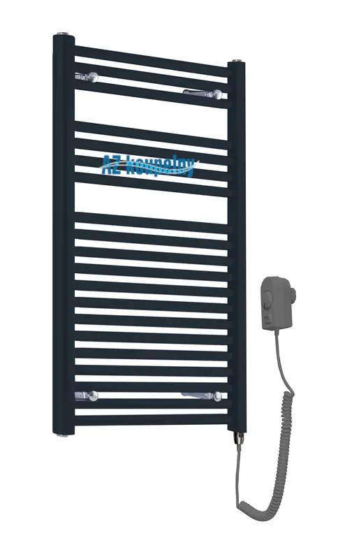 Exclusieve Aanbieding Elektrický rovný radiátor Neriet Paris černá matná, termostat RE šedý, 500 x 944 mm