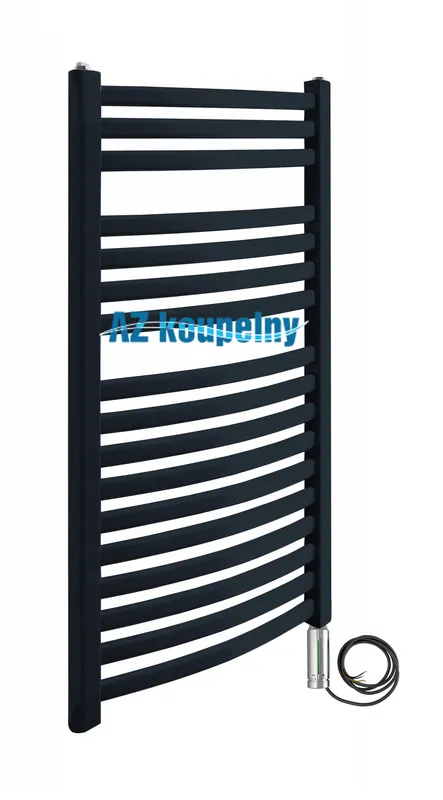 Elektrický topný žebřík Neriet Paris Rondo černá matná, termostat RC chrom, 500 x 944 mm Dagaanbieding