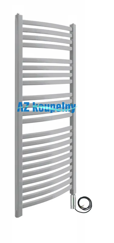 Elektrický žebříkový radiátor Neriet Paris Rondo, barva světle šedá, s termostatem RC chrom, rozměr 600 x 1232 mm Finale Uitverkoop