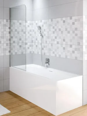 Vanová otočná zástěna Riho NOVIK Z107, čiré sklo 6 mm, 150 x 75 cm, pravé i levé provedení Alleen Vandaag