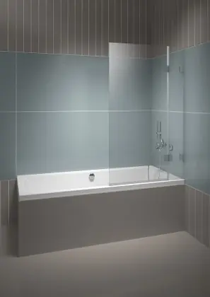 Vanová zástěna Riho SCANDIC NXT X109, 2 segmenty, otevírání dovnitř, 95 cm, chrom, pravá Goedkoop