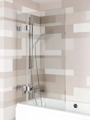 Nejnovější Verze Vanová zástěna Riho SCANDIC NXT X109V, 2 segmenty, otevírání ven, levá, chrom, 95 cm