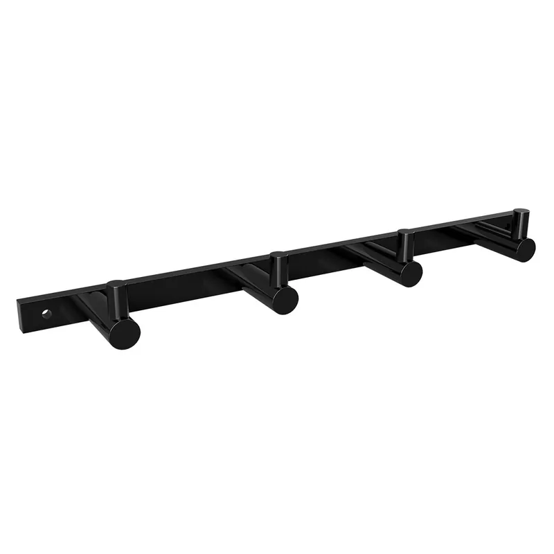 Věšák ručníků se čtyřmi háčky Bemeta DARK 104606100, barva černá, šířka 270 mm Weekendaanbieding
