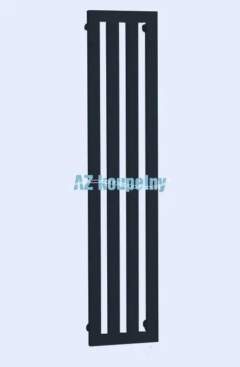 Topný radiátor do koupelny P.M.H. DARIUS S HÁČKY DAH6A - Metalická antracit, 326 x 1800 mm Koopje