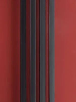 Actieprijs Žebříkový koupelnový radiátor P.M.H. DARIUS S HÁČKY DAH6B - Černá lak, 326 x 1800 mm