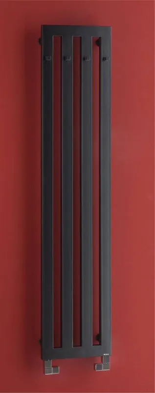 Actieprijs Žebříkový koupelnový radiátor P.M.H. DARIUS S HÁČKY DAH6B - Černá lak, 326 x 1800 mm
