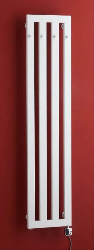 Topný koupelnový žebřík P.M.H. DARIUS S HÁČKY DAH6W - Bílá lak, 326 x 1800 mm Koop Online