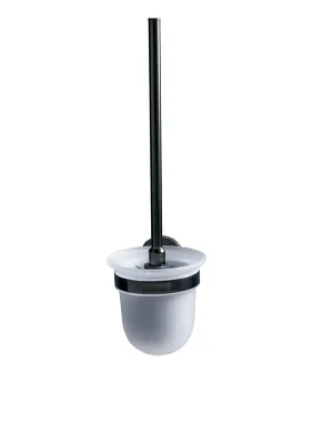 Snelle Levering WC štětka se skleněnou miskou Bemeta HEMATIT, 159113017, černý kartáč, metalická šedá lesk