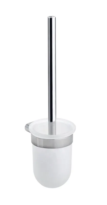 Weekendaanbieding WC štětka se skleněnou miskou Bemeta ORGANIC, 157113141, chrom / mléčné sklo
