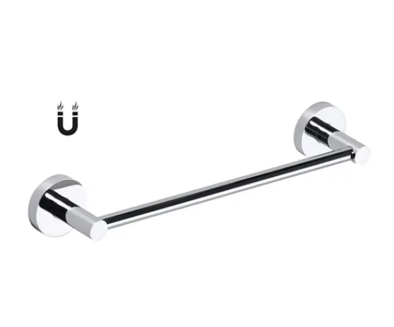 Magnetický nástěnný držák ručníků Bemeta RAWELL, 104104262, šíře 260 mm, kulatý, chrom Flitsaanbieding